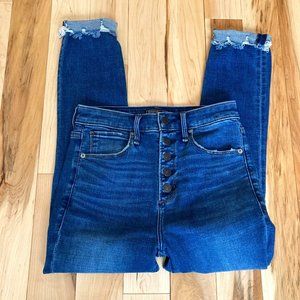 Abercrombie & Fitch Button Fly Simone High Rise Ankle Jean Size 25